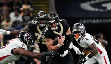 New Orleans Saints self-inflict damage, fall 24-10 to Atlanta on Sunday