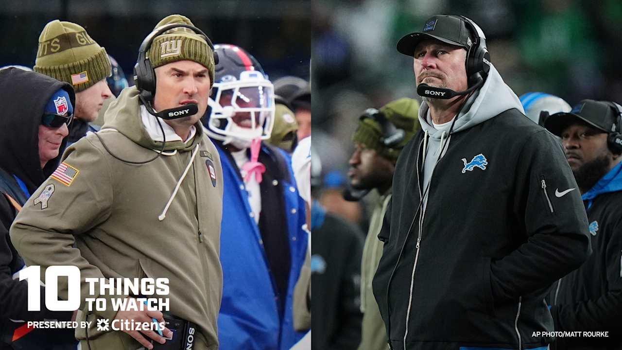 10 things to watch in Giants vs. Lions