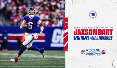 Jaxson Dart nominated again for Pepsi Rookie of the Week