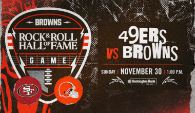 Browns to host 2nd annual Rock & Roll Hall of Fame Game against San Francisco 49ers