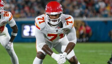 Chiefs LT Josh Simmons happy to be back after sudden four-game absence, declines to discuss reasons