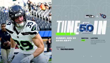 Seahawks at Titans On Sunday, November 23, 2025