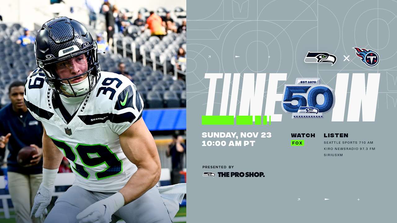 Seahawks at Titans On Sunday, November 23, 2025