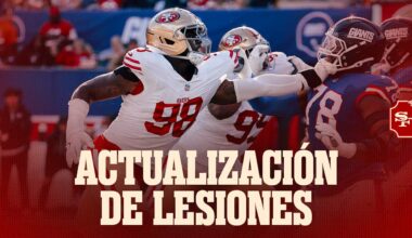 Mykel Williams Fuera el Resto de la Temporada por Lesión y los 49ers Esperan el Regreso de Bryce Huff Esta Semana
