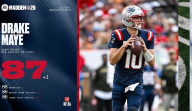 Drake Maye climbs in Madden NFL 26 Week 11 ratings update