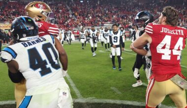 49ers' Jennings goes after Panthers' Moehrig over 'cheap shot'