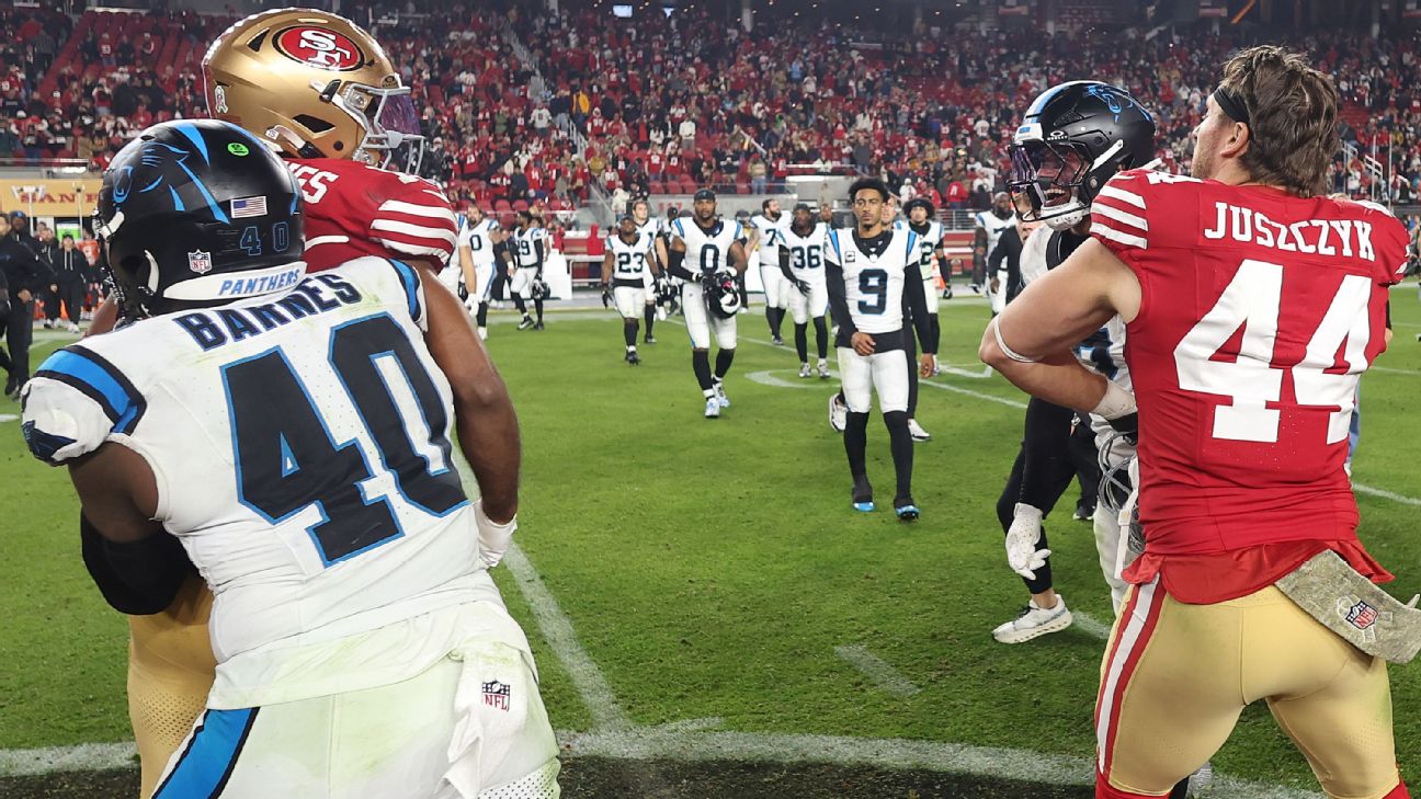 49ers' Jennings goes after Panthers' Moehrig over 'cheap shot'
