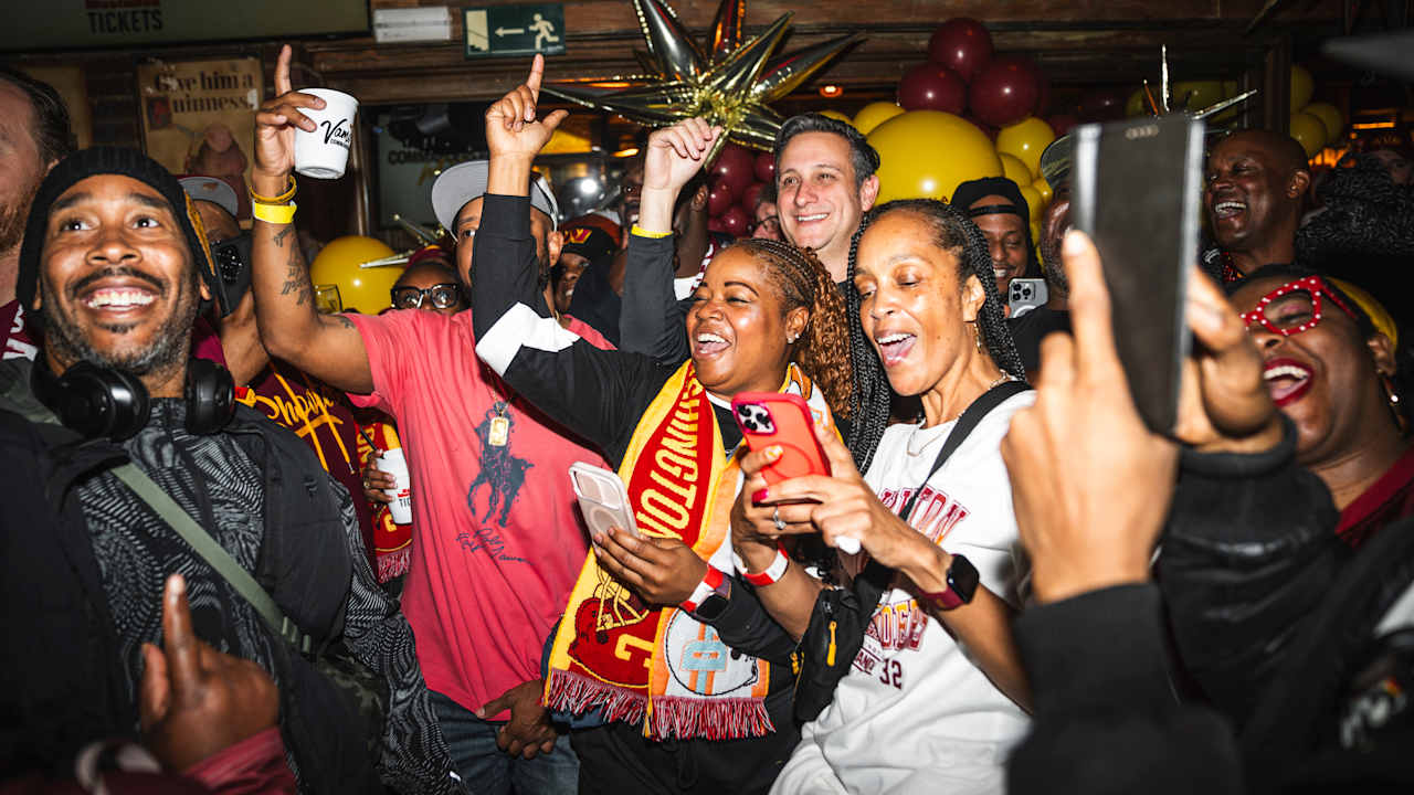 Fans feel camaraderie, pride in gathering in Madrid to support Commanders