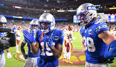 Seattle Seahawks rookies Tory Horton...