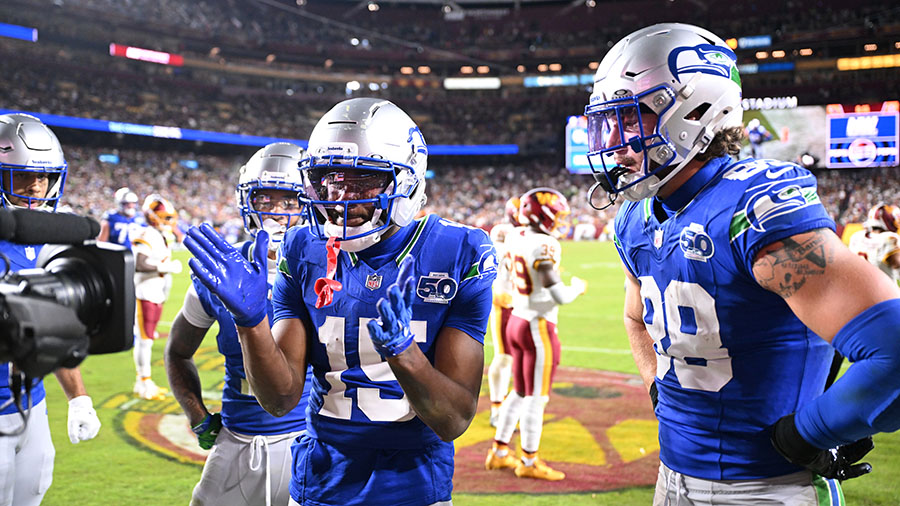 Seattle Seahawks rookies Tory Horton...