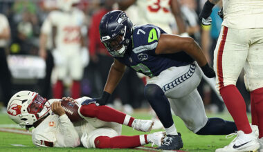 Seattle Seahawks Uchenna Nwosu Arizona Cardinals Kyler Murray QB sack...