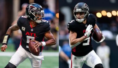 Falcons QB Michael Penix Jr., WR Drake London to miss at least Week 12 with knee injuries