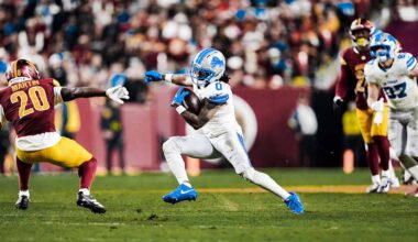 5 stats that stand out following the Detroit Lions' Week 10 victory over the Washington Commanders