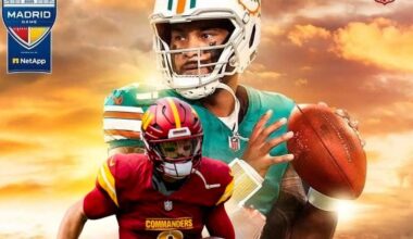 Commanders fans expect a 6th consecutive loss on Sunday, this time to the 3-7 Dolphins in Madrid