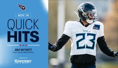 Quick Hits After Friday's Titans Practice 