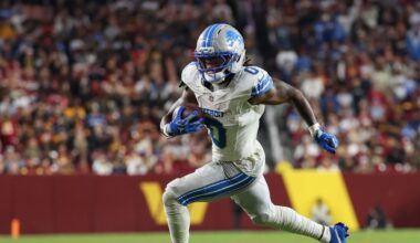 Jahmyr Gibbs named NFC Player of the Week after scoring 3 touchdowns in Week 10