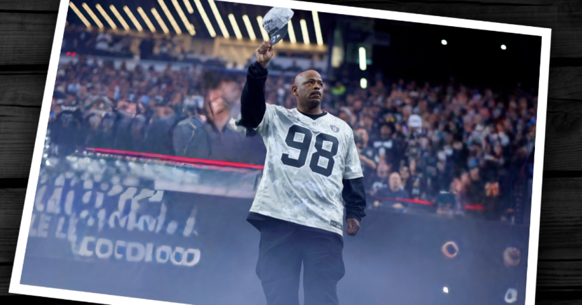 US Air Force veteran representing Las Vegas Raiders on the national stage