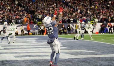 TreVeyon Henderson scores 3 TDs, Patriots beat Jets 27-14 for 8th straight win