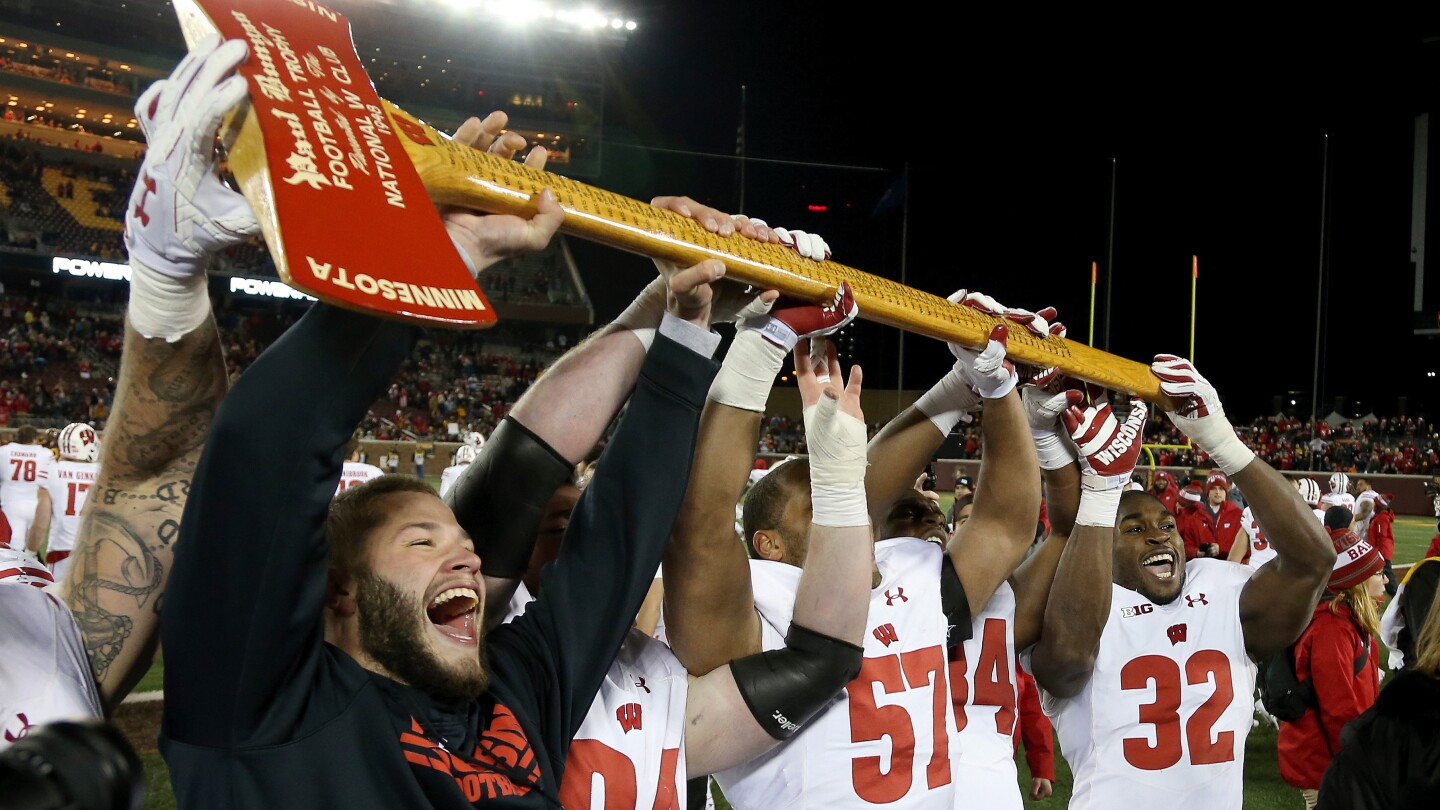 College football's rich and quirky rivalry trophies keep on traveling through time