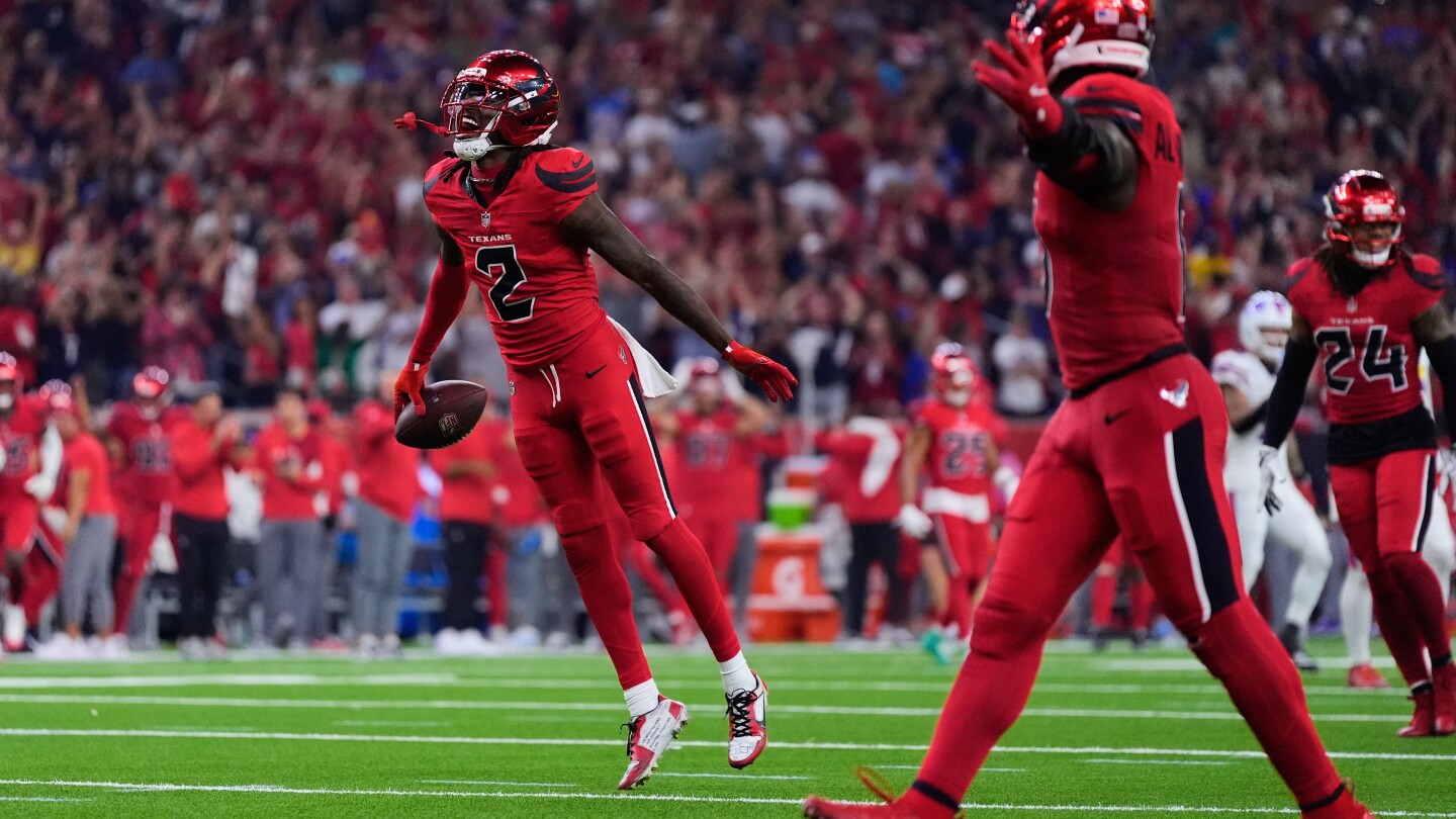 Texans get 8 sacks and Bullock forces 3 turnovers in Houston's 23-19 win over Bills