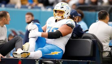 Joe Alt out for season in another huge blow to Chargers' O-line