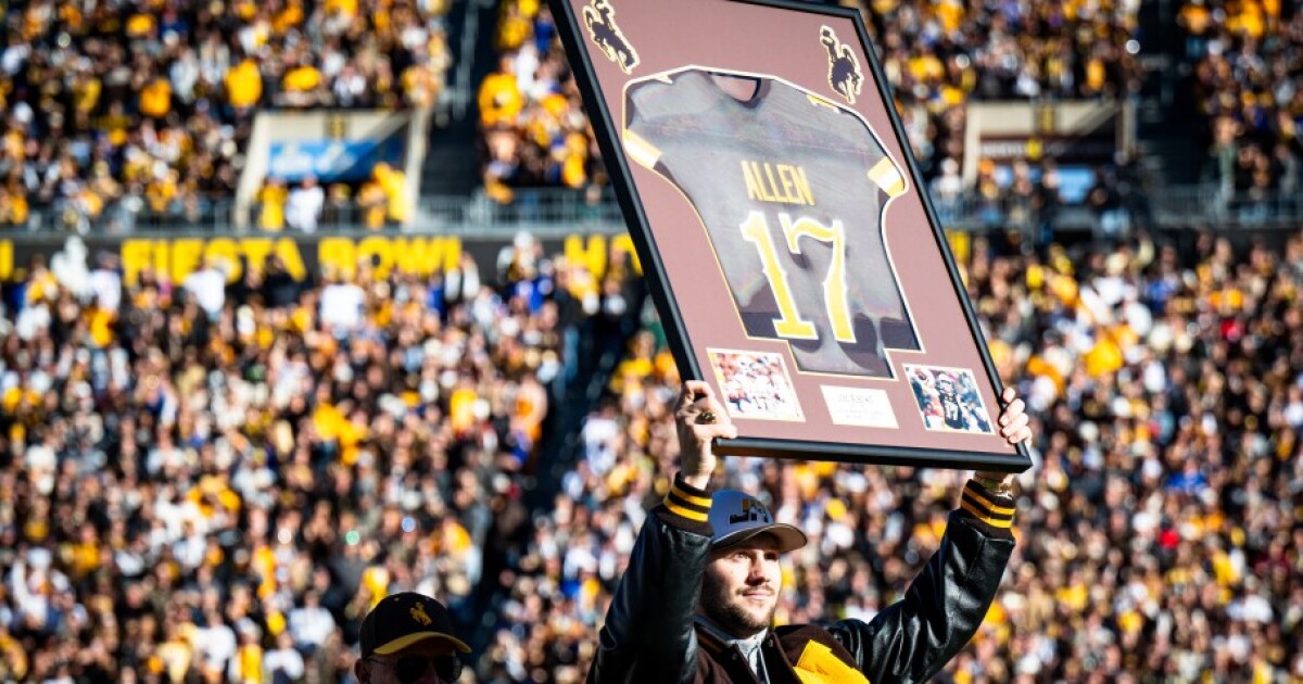 Josh Allen's jersey retired by the University of Wyoming