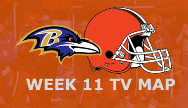 Cleveland Browns vs. Baltimore Ravens: Week 11 TV Map