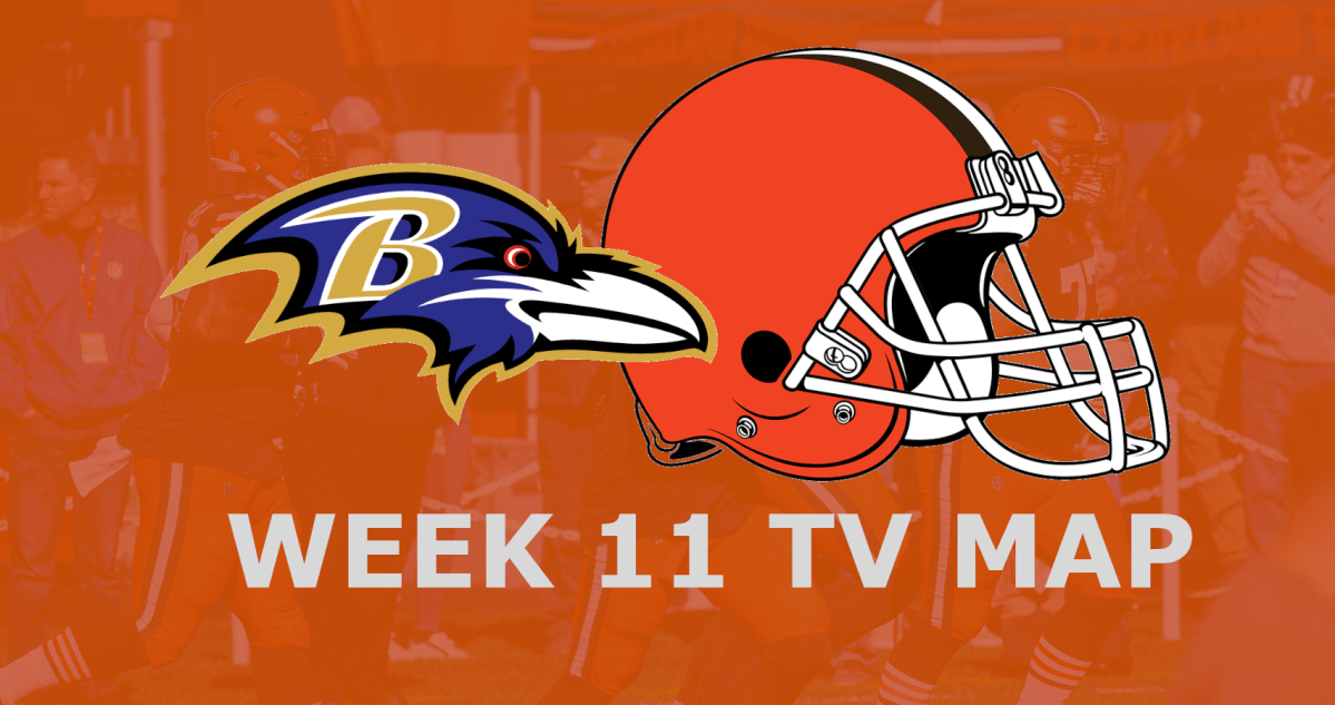 Cleveland Browns vs. Baltimore Ravens: Week 11 TV Map