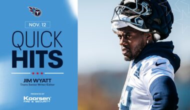 Quick Hits After Wednesday's Titans Practice