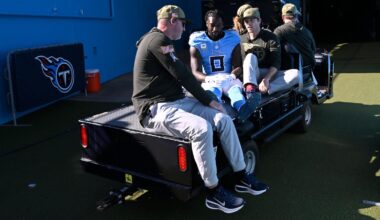 Calvin Ridley’s return for the Titans ends abruptly with ankle injury against Texans