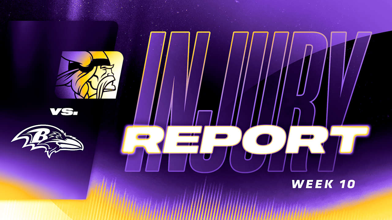 Initial Vikings vs. Ravens Injury Report for Week 10 of 2025