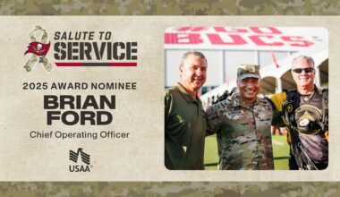 Tampa Bay Buccaneers COO Brian Ford Nominated for NFL Salute to Service Award