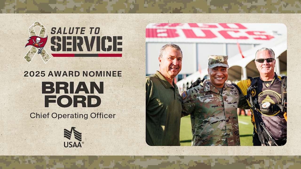 Tampa Bay Buccaneers COO Brian Ford Nominated for NFL Salute to Service Award