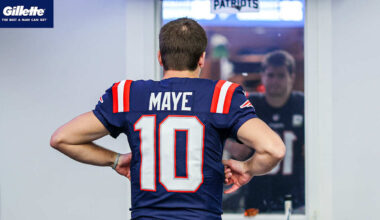 Patriots Warm-Ups and Inside the Locker Room Ahead of New England's Week 9 Game Against the Falcons