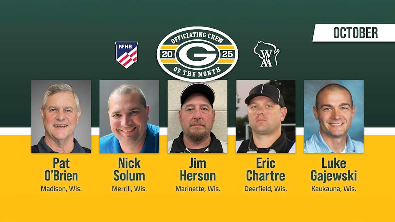 Packers, WIAA announce October high school football officiating ‘Crew of the Month’