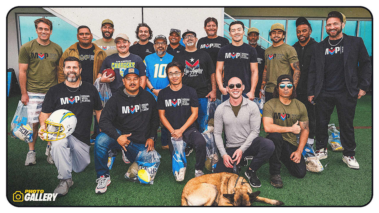 Chargers host Boots and Bolts visit with Merging Vets and Players