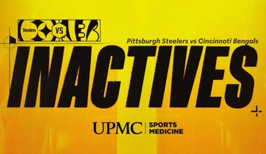 Steelers inactives for Week 11 vs Bengals