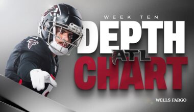 Falcons' Week 10 depth chart released