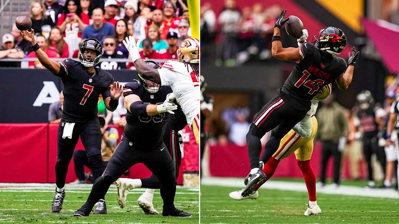 Cardinals QB Jacoby Brissett and WR Michael Wilson had career games, showing off their chemistry together