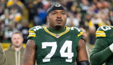 Green Bay Packers offensive lineman Elgton Jenkins