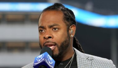 Richard Sherman on the Thursday Night Football Tonight set