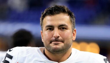 Jimmy Morrissey, formerly of the Indianapolis Colts, in warmups