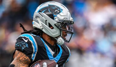 Carolina Panthers running back Rico Dowdle