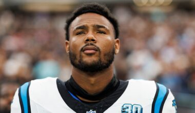 Carolina Panthers tight end Ja'Tavion Sanders