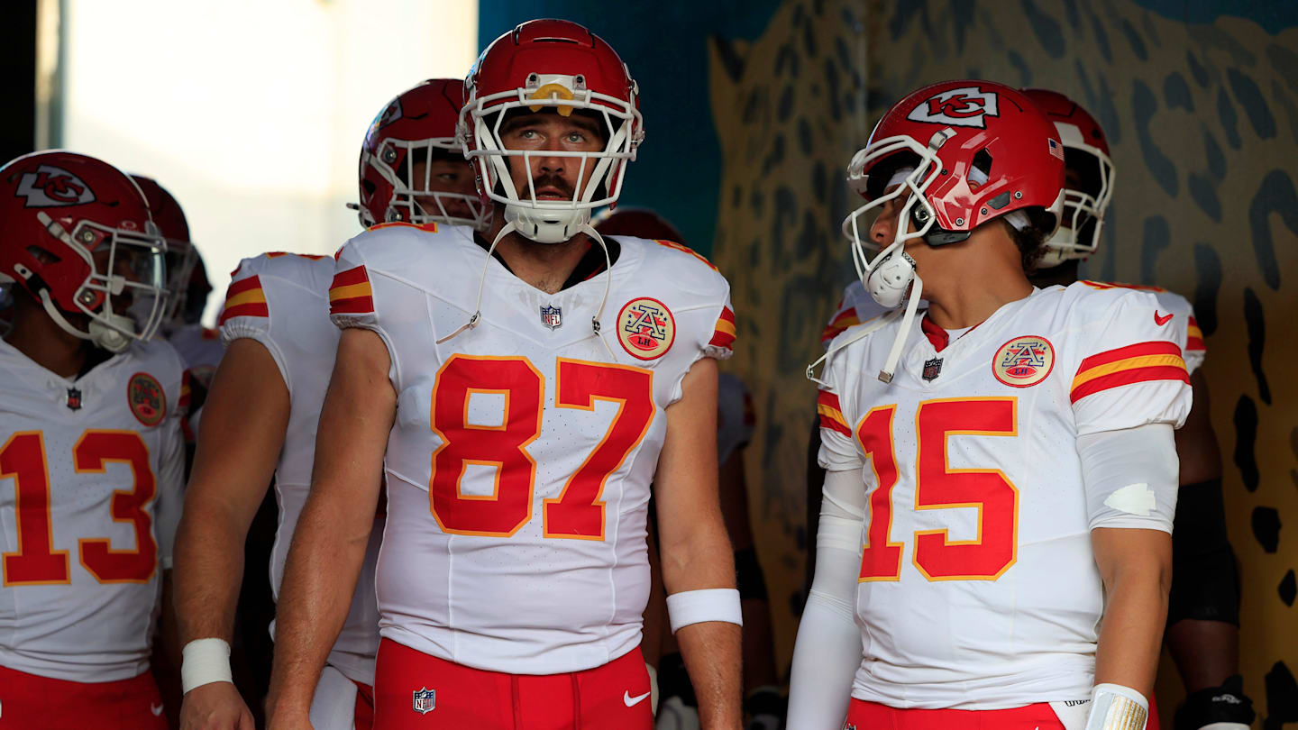 Patrick Mahomes Addresses Travis Kelce’s Future Following Chiefs' Loss vs. Texans