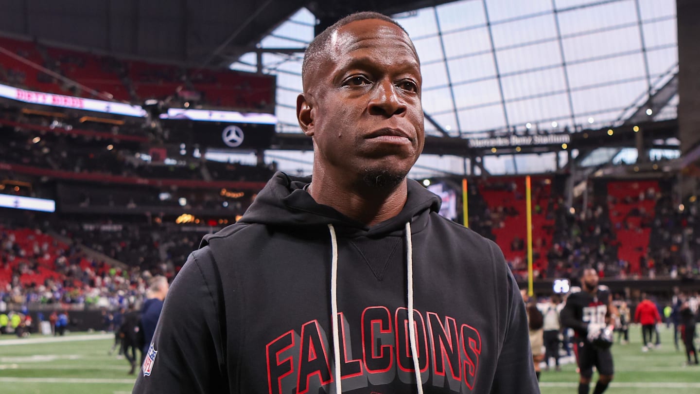 Dec 7, 2025; Atlanta, Georgia, USA; Atlanta Falcons head coach Raheem Morris