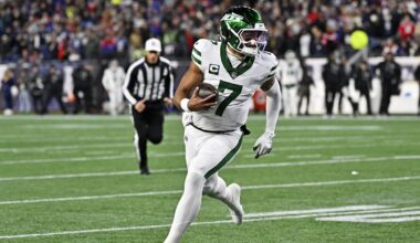Justin Fields Seen On Side Field With Jets Starting QB Uncertain