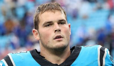 Carolina Panthers tight end Mitchell Evans