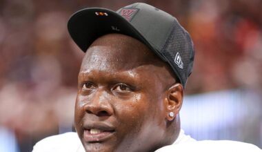 Commanders' Laremy Tunsil leaves Giants game with multiple injuries