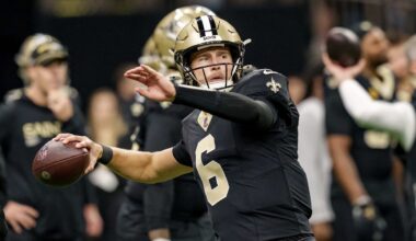 New Orleans Saints quarterback Tyler Shough